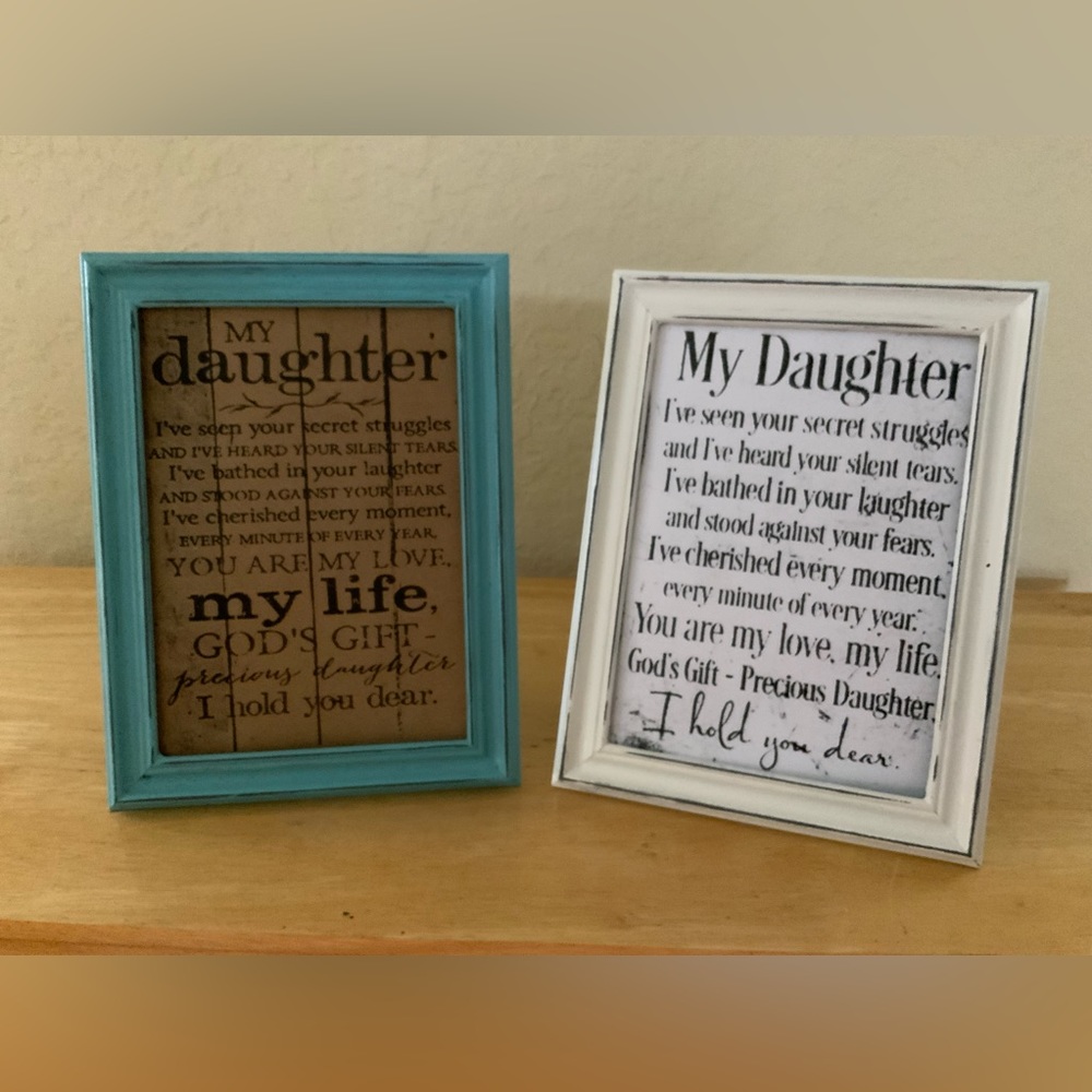 Farmhouse Daughter set of 2 pictures 5x7 w/frames